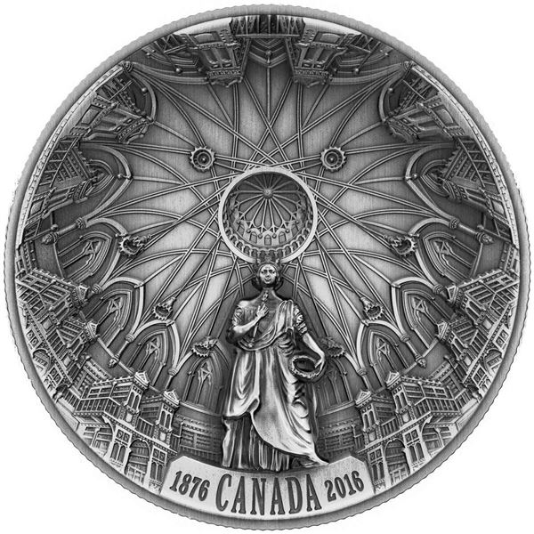 2016 $25 The Library of Parliament - Pure Silver Coin.  Tax Exempt.