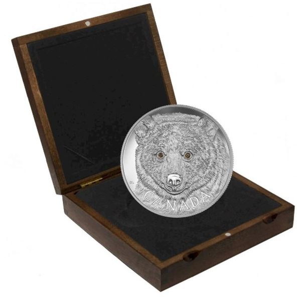 2016 $250 In the Eyes of the Spirit Bear - Pure Silver Kilo Coin. Tax Exempt.