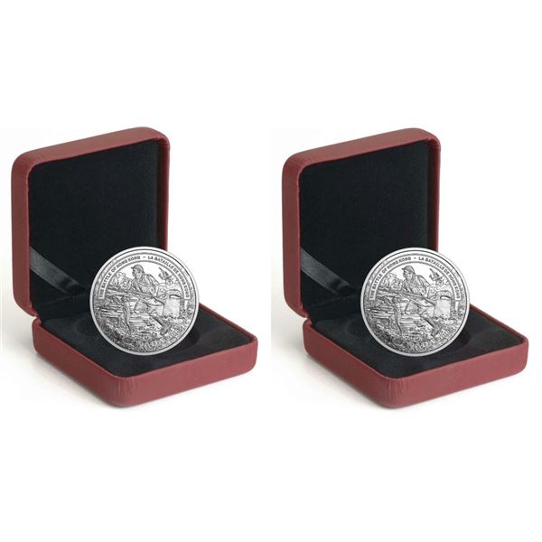 2016(2) $20 Second World War Battlefront Series: The Battle of Hong Kong - Pure Silver Coin.  Lot of