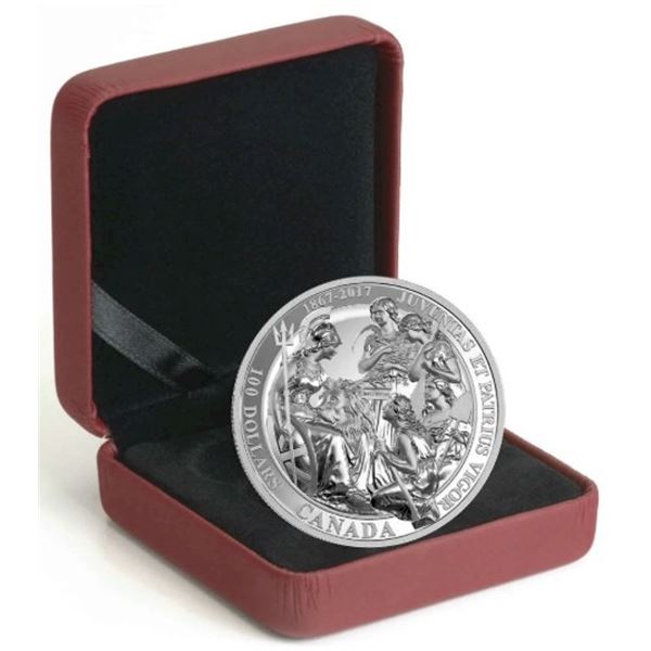 2017 $100 The 1867 Confederation - Pure Silver Coin.   No outter box.  Tax Exempt.