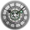 Image 1 : 2017 $50 Peace Tower Clock, 90th Anniversary - Pure Silver Coin.  Tax Exempt.