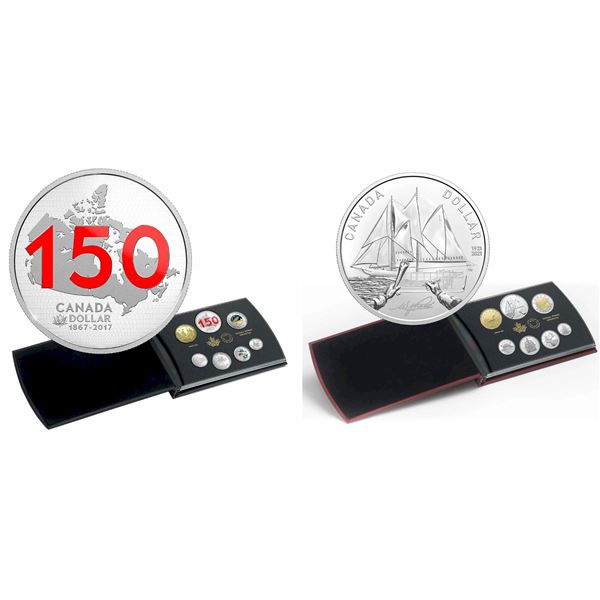 2017 Canada 150: Our Home and Native Land - Limited Edition Silver Dollar Proof Set & 2021 100th Ann