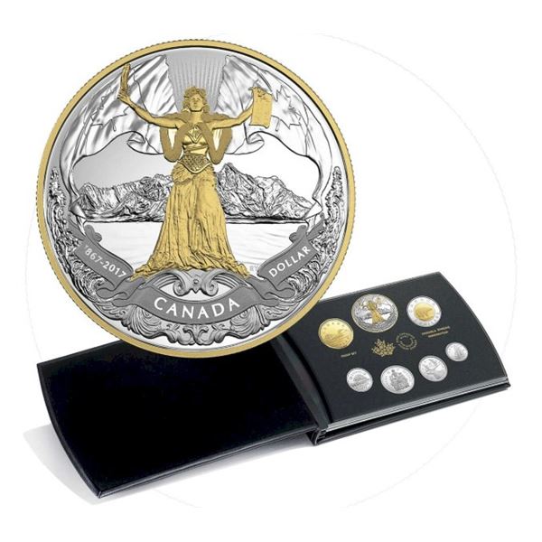 2017 Canadian Confederation, 150th Anniversary - Pure Silver Proof Set.  Tax Exempt.