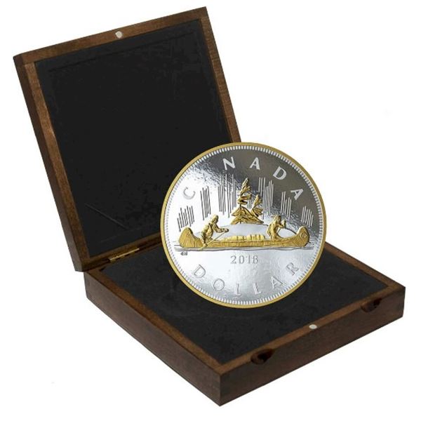 2018 $1 The Voyageur - Pure Silver Kilo Coin.  Tax Exempt.