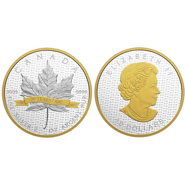 2018 $10 SML Tribute to 30 Years - Pure Silver Coin.  Tax Exempt.