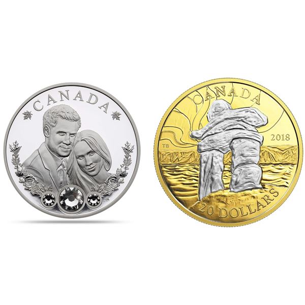 2018 $20 The Royal Wedding of Prince Harry and Ms Meghan Markle & Canada's Iconic Inukshuk: Guiding 