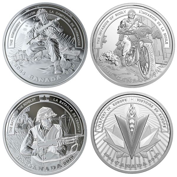2018 $20Second World War Battlefront Series -  The Invasion of Sicily, 2019 $20 Battle of the Scheld