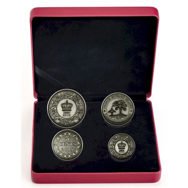 2018 Before Confederation Colonial Currency of The Atlantic Provinces - Pure Silver 4-Coin Set.  Tax