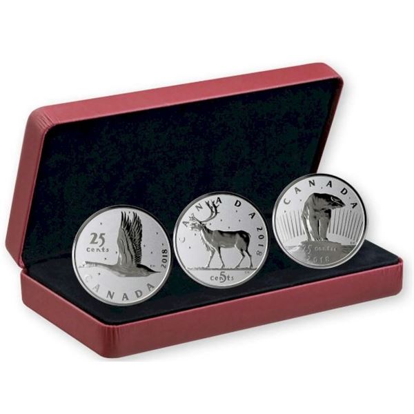 2018 Royal Canadian Mint Coin Lore: The Coins That Never Were - Pure Silver 3 Coin Set. No outter bo
