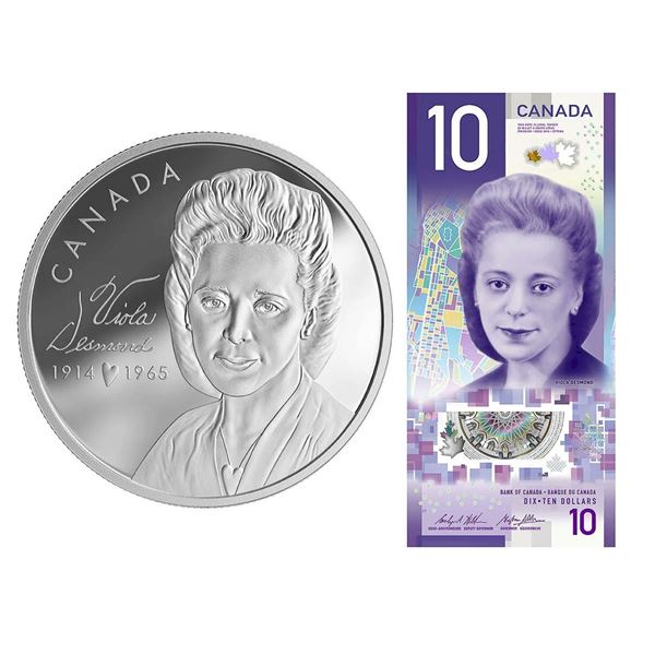 2019 $20 Viola Desmond - Pure Silver Set.  Tax Exempt.