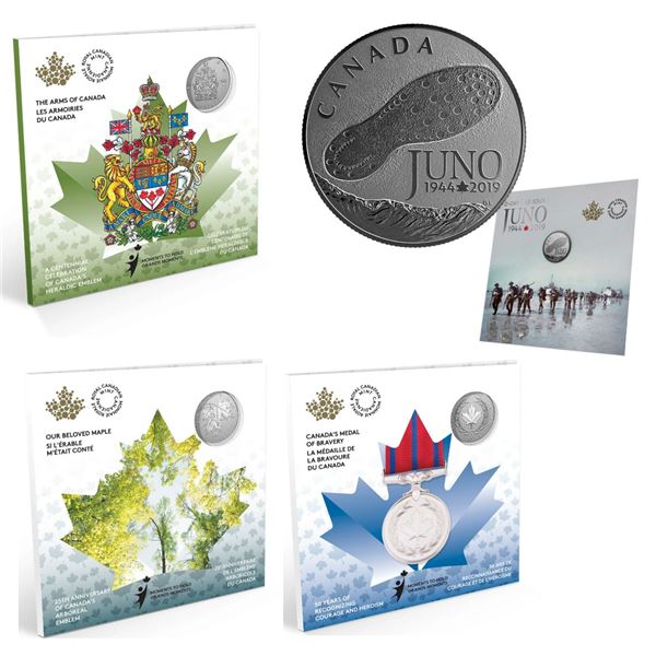 2019 $3 75th Anniversary of the Normandy Campaign: D-Day at Juno Beach - Pure Silver Coin, 2021 $5 M