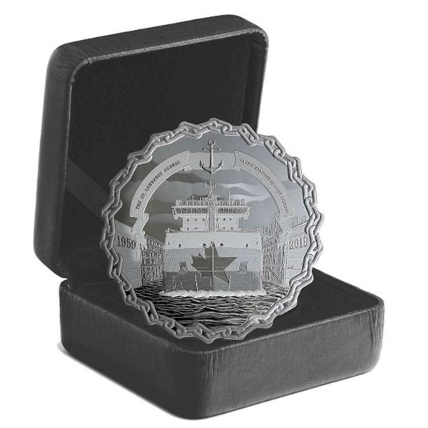 2019 $30 60 Years of Prominence: The St. Lawrence Seaway - Pure Silver Coin.  Tax Exempt.