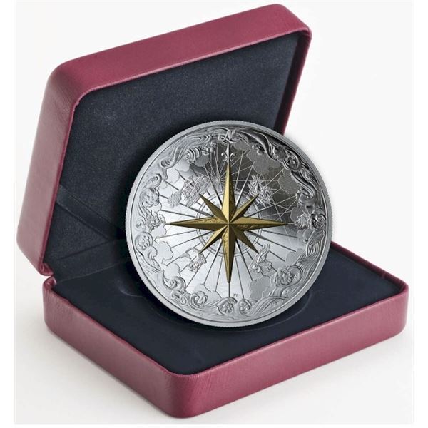 2019 $50 Rose of the Winds - Pure Silver Coin.  No outer box.  Tax Exempt.