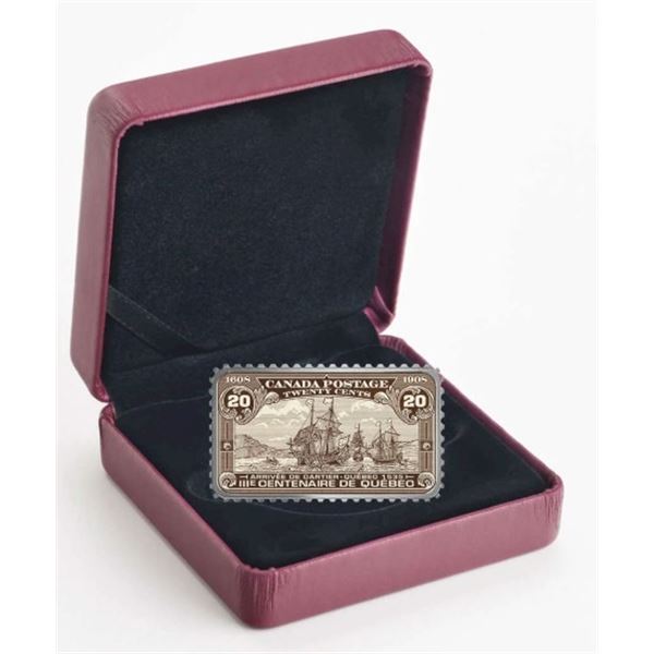 2019 Canada's Historical Stamps: Arrival of Cartier - Pure Silver Coin.  No outter box.  Tax Exempt.
