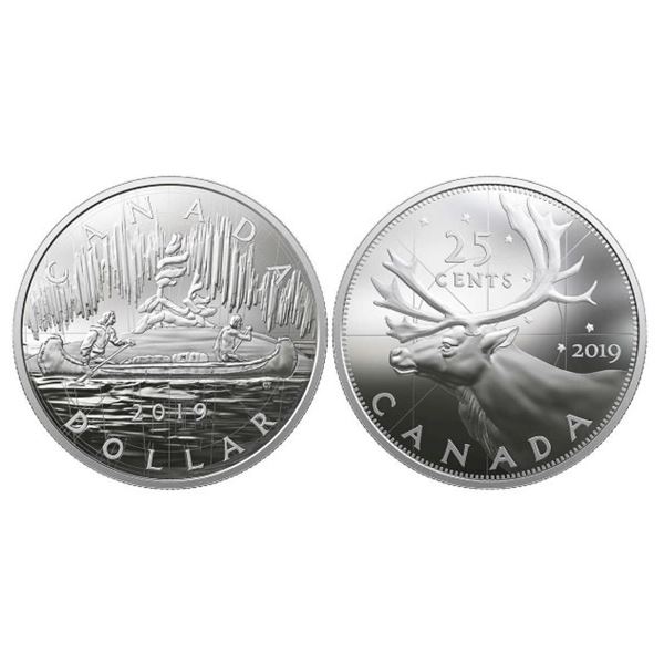 2019 Royal Canadian Mint Coin Lore: Back to Concept - Pure Silver 2 Coin Set. Tax Exempt.