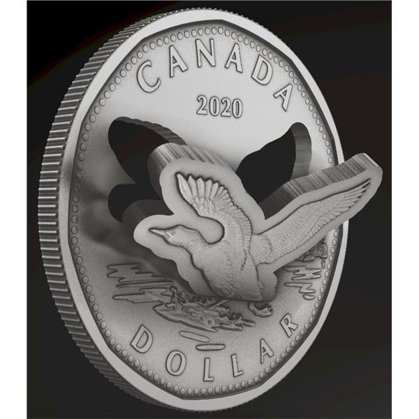 2020 $1 Flying Loon - Pure Silver Coin.  Tax Exempt.