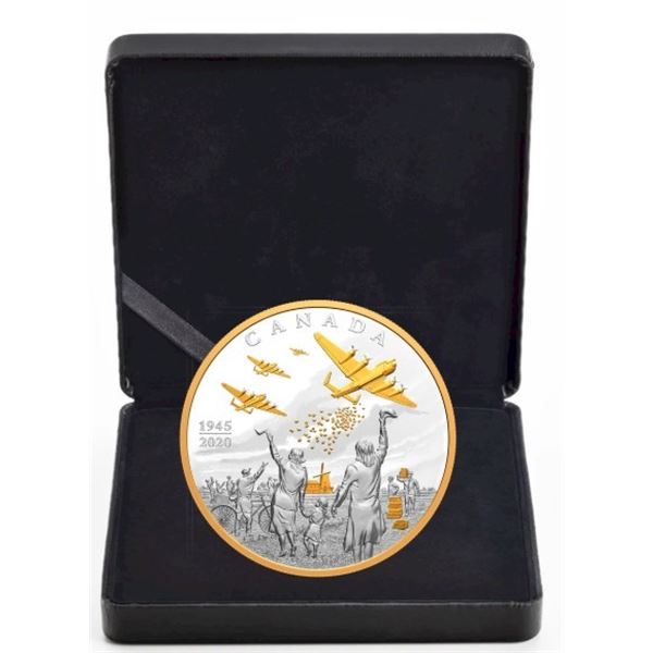 2020 $100 Liberation of the Netherlands: Operation Manna - Pure Silver Coin.  No outter box.  Tax er
