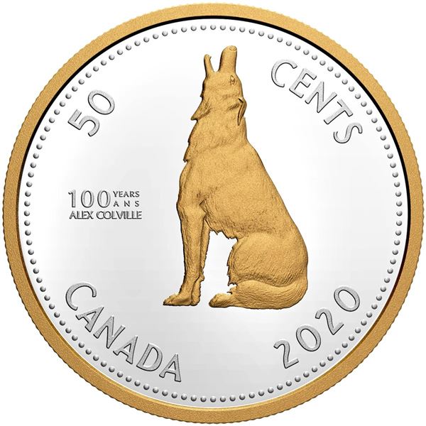 2020 50¢ 100th Anniversary of the Birth of Alex Colville - Pure Silver Coin.  Tax Exempt.