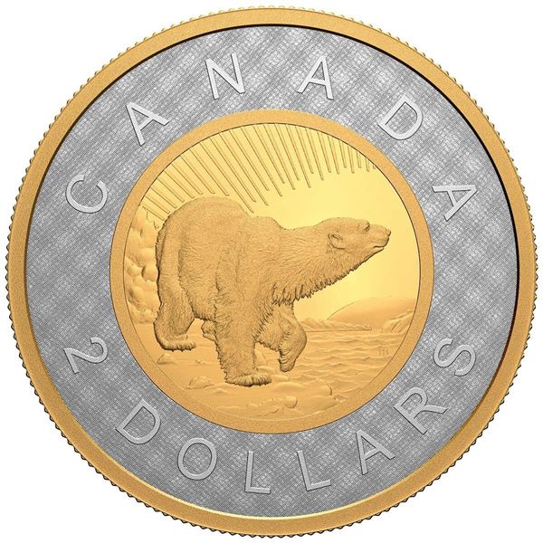 2021 $2 Renewed Silver Toonie: 25th Anniversary of the $2 Circulation Coin - Pure Silver Coin.  Tax 