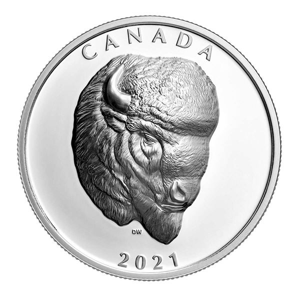 2021 $25 Bold Bison (EHR) - Pure Silver Coin.  Tax Exempt.