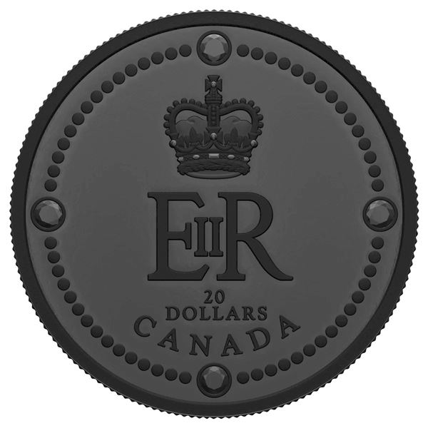 2022 $20 Queen Elizabeth II's Royal Cypher - Pure Silver Coin.  Tax Exempt.