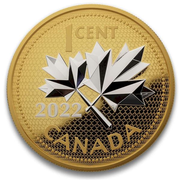 2022 1 Cent 10th Anniversary of the Farewell to the Penny - Pure Silver Coin.  Tax Exempt.