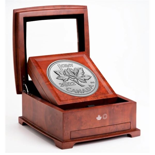 2022 1 Cent 10th Anniversary of the Last Penny - Pure Silver 5-Kilo Coin.  With Original Certificate