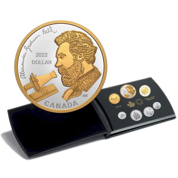 2022 Alexander Graham Bell: Great Inventor - Pure Silver Proof Set.  Tax Exempt.