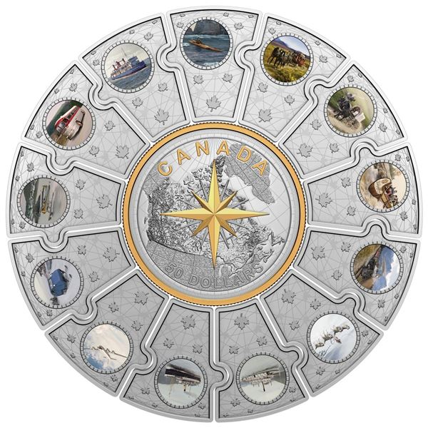 2022 Canadian Passages Fine Silver Puzzle Coin.  Tax Exempt.