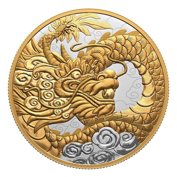 2023 $50 Heavenly Dragon - Pure Silver Coin.  Tax Exempt.