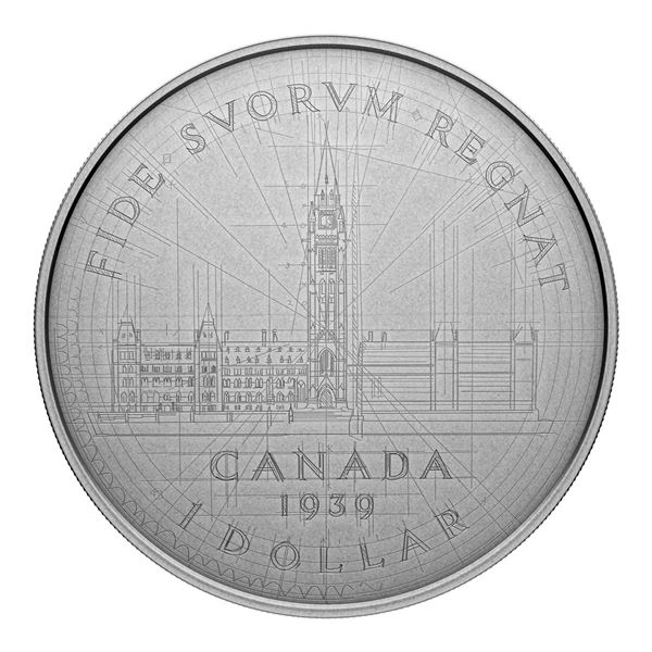 2024 $1 Emanuel Hahn's Original Sketch: Parliament - Pure Silver Coin.  Tax Exempt.