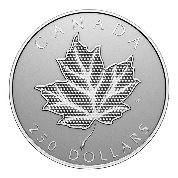 2024 $250 Pulsating Maple Leaf - Fine Silver Coin.  Tax Exempt.