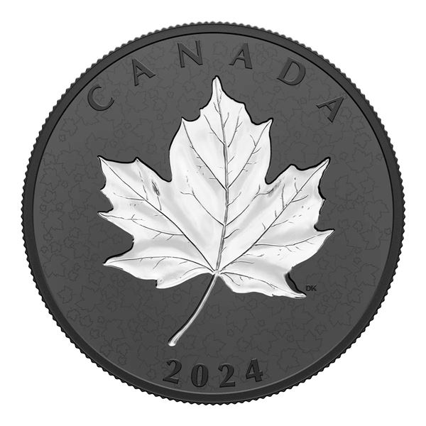 2024 $50 Maple Leaves in Motion - Pure Silver Coin.  Tax Exempt.