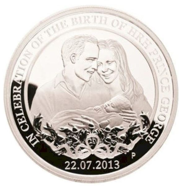 Australia Mint lot;  2013 $1 (Birth of Prince George) 1 Oz Silver.  Tax Exempt.