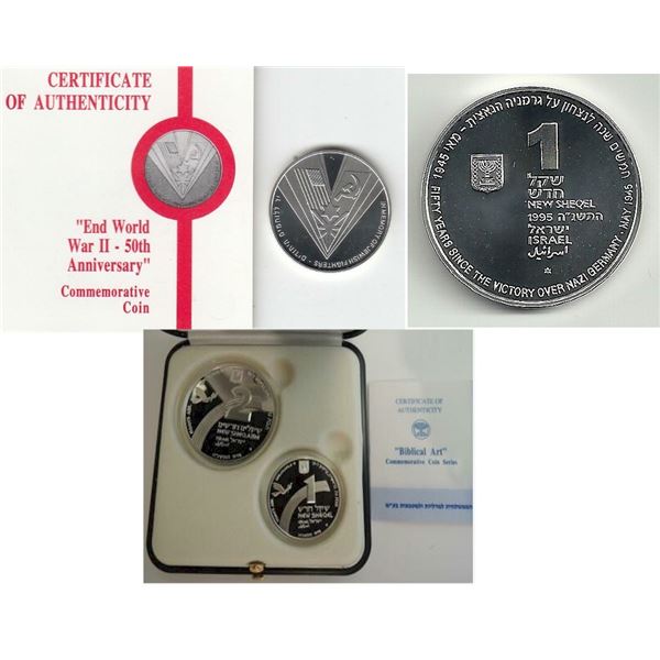 Israel Mint lot;  1995 End WWII 50th Anniversary Victory Over Nazi's Bu Coin 14.4g in original red b