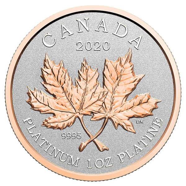 2020 $300 Maple Leaf Forever - Pure Platinum Coin.  Tax Exempt.