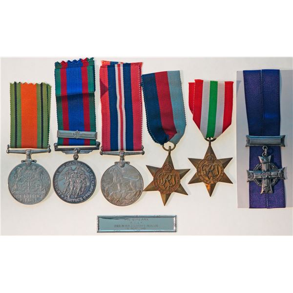 Militaria Medals;  Canadian Grouping of 6 Medals including 1939-45 Star. Italy Star. 1939-45 War Med