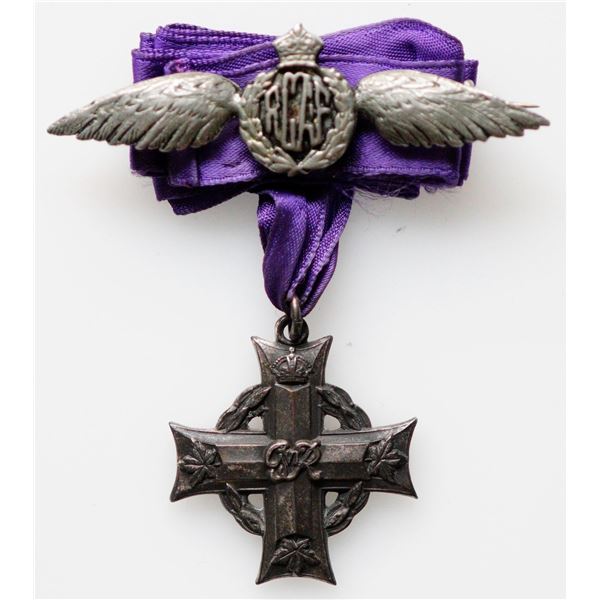 Militaria Medal;  Canadian Memorial GVIR Cross to ''SGT. F.E. C.G. GOWEN R71815''  who crashed Into 
