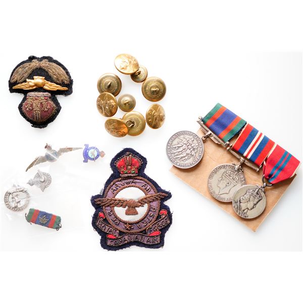 Militaria Medals;  Canadian Grouping of 3 medals includes the 1939-45 War Medal. Victory Medal & 195