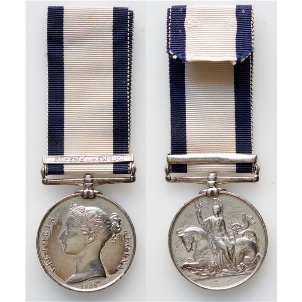 Militaria Medal;  British Naval General Service Medal to ''LT. COL. ROGER HALE SHEAFFE 49TH FOOT'' w