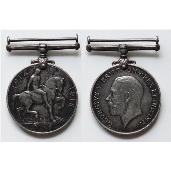 Militaria Medal;  British 1914-15 War Medal to ''87601 DVR. C. HEWETT. R.A.''.