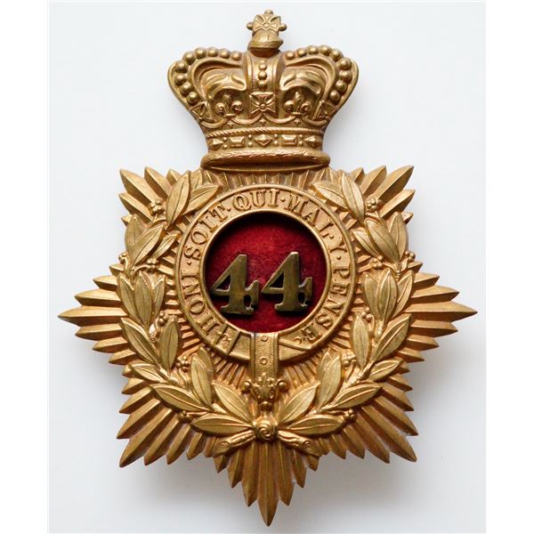 Militaria Insignia;  Helmet Plate Badge - 44th Lincoln & Welland Regiment Victorian example.