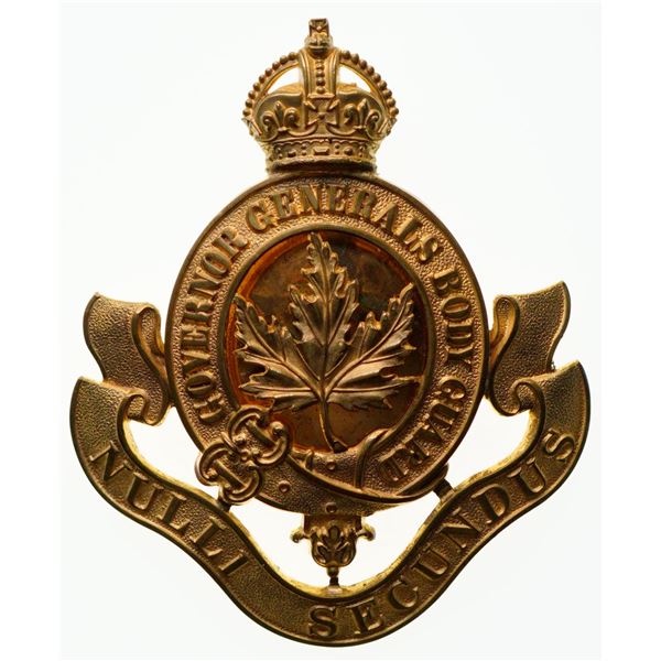 Militaria Insignia;  Helmet Plate Badge - The Governor General’s Body Guard Victorian Gilde