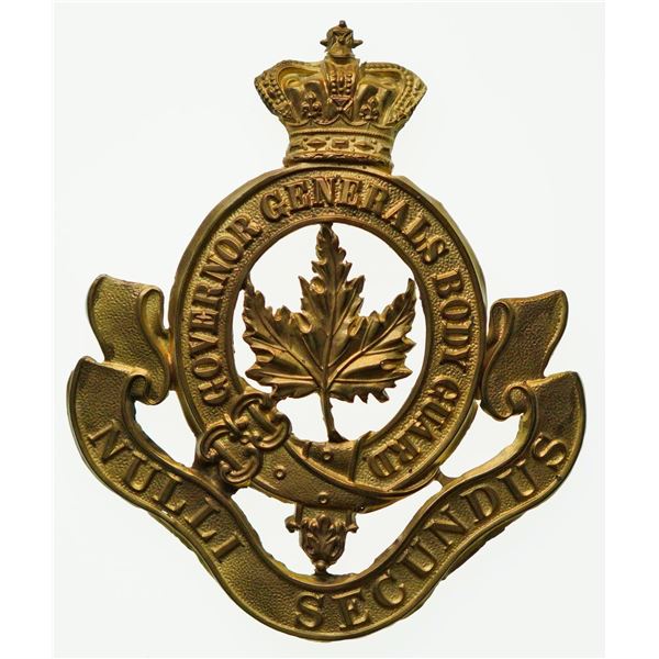 Militaria Insignia;  Helmet Plate Badge - The Governor General’s Body Guard Victorian Gilde