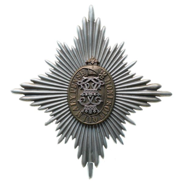 Militaria Insignia;  Helmet Plate Badge - The Royal Dragoons Plate w/ Brass interior and Silver back