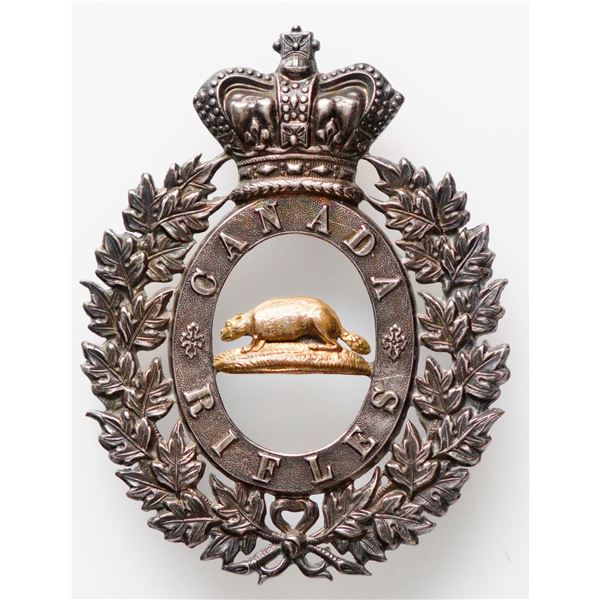 Militaria Insignia Pre WW1;  1840'S Canadian Rifles Shako Plate 75.5 x 65mm size.  See Pic.