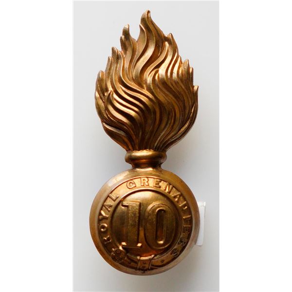 Militaria Insignia Pre WW1;  10th Royal Grenadiers Cap/Busby Grenade.  See Pic.