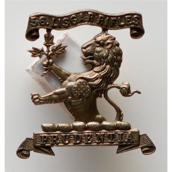 Militaria Insignia Pre WW1;  56th Lisgar Rifles Cap Badge by Gaunt.