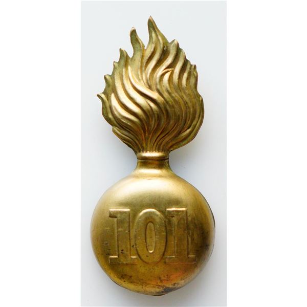 Militaria Insignia Pre WW1;  101st Regiment Edmonton Fusiliers Other Ranks Busby Grenade.  See Pic.