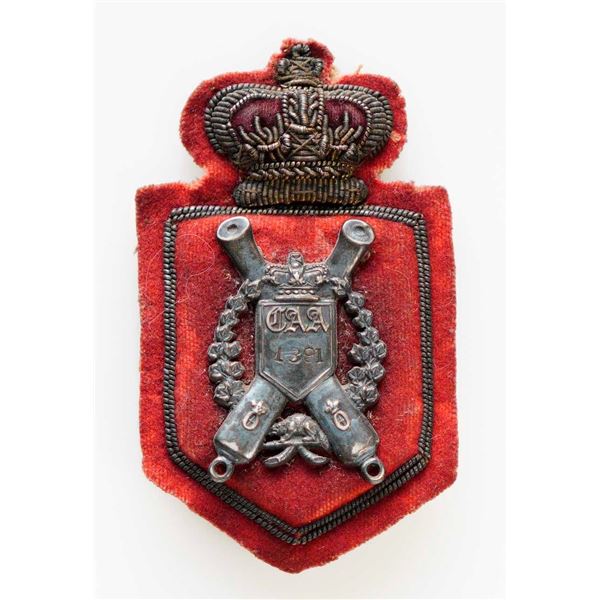 Militaria Insignia Pre WW1;  Victorian Era Canadian Engineer related Badge with inscription CAA 1881
